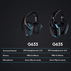 Logitech G635 Gaming Headset — Black