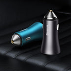 Baseus Golden Contactor Max Dual Fast Car Charger, 60W, Blue