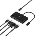 Belkin Usb C Multimedia Adapter Usb C Hub W/ Vga, 4K Hdmi, Usb 3.0, Ethernet Ports 100W Passthrough Power For Macbook Pro, Ipad Pro, Surface Pro, Chromebook More, Avc004