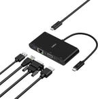 Belkin Usb C Multimedia Adapter Usb C Hub W/ Vga, 4K Hdmi, Usb 3.0, Ethernet Ports 100W Passthrough Power For Macbook Pro, Ipad Pro, Surface Pro, Chromebook More, Avc004