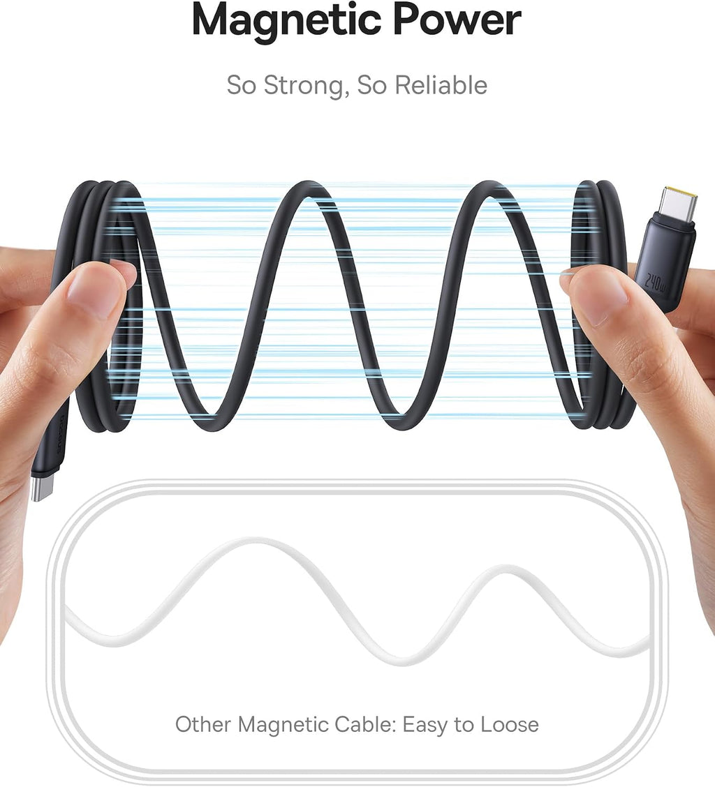 Baseus PicoGo Magnetic USB-C to USB-C Cable 240W — 1m — Black