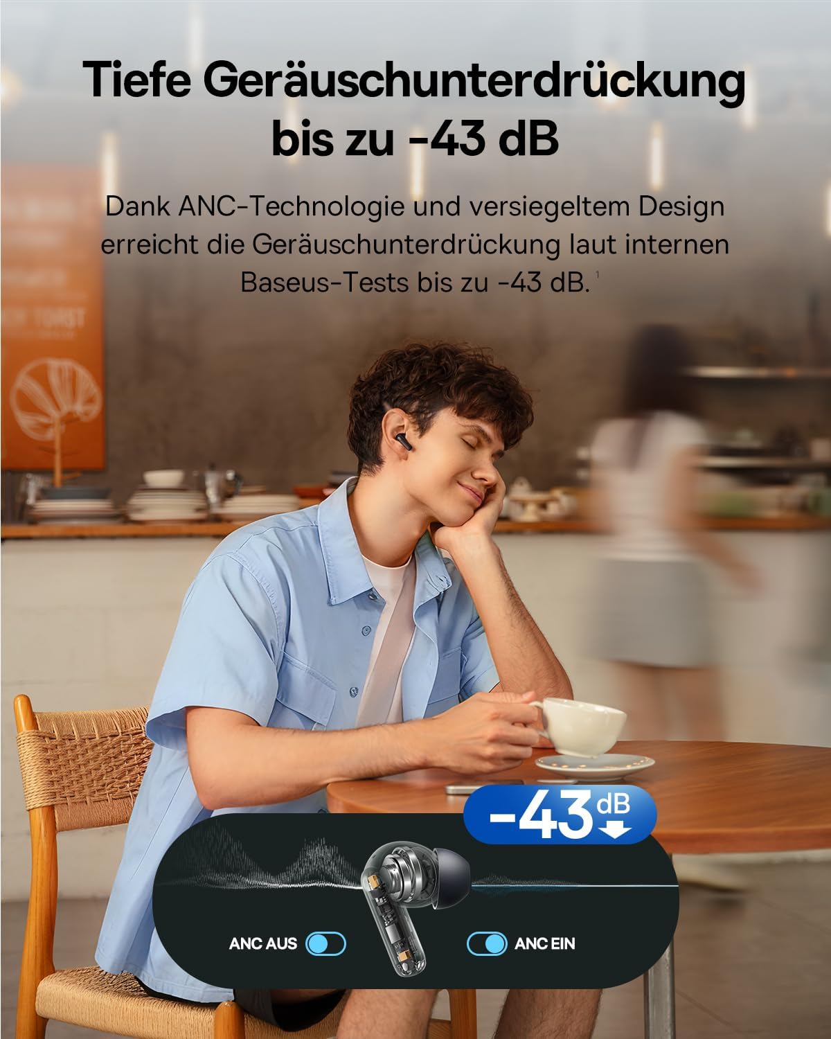 Baseus EP10 NC Wireless Earbuds — Black