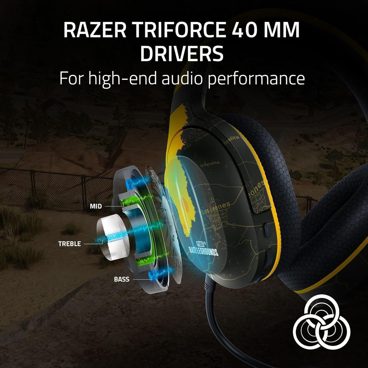 Razer Barracuda X Wireless Gaming & Mobile Headset PUBG Battleground Edition — Black/Yellow — product image 2