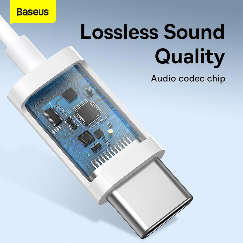 Baseus Encok C17 USB-C Wired Earphones — White