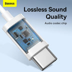 Baseus Encok C17 USB-C Wired Earphones — White