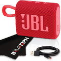JBL Go 3 with Boomph Cleaning Cloth — Red