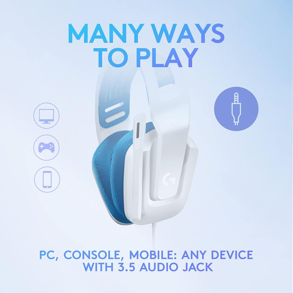 Logitech G335 Gaming Headset — White