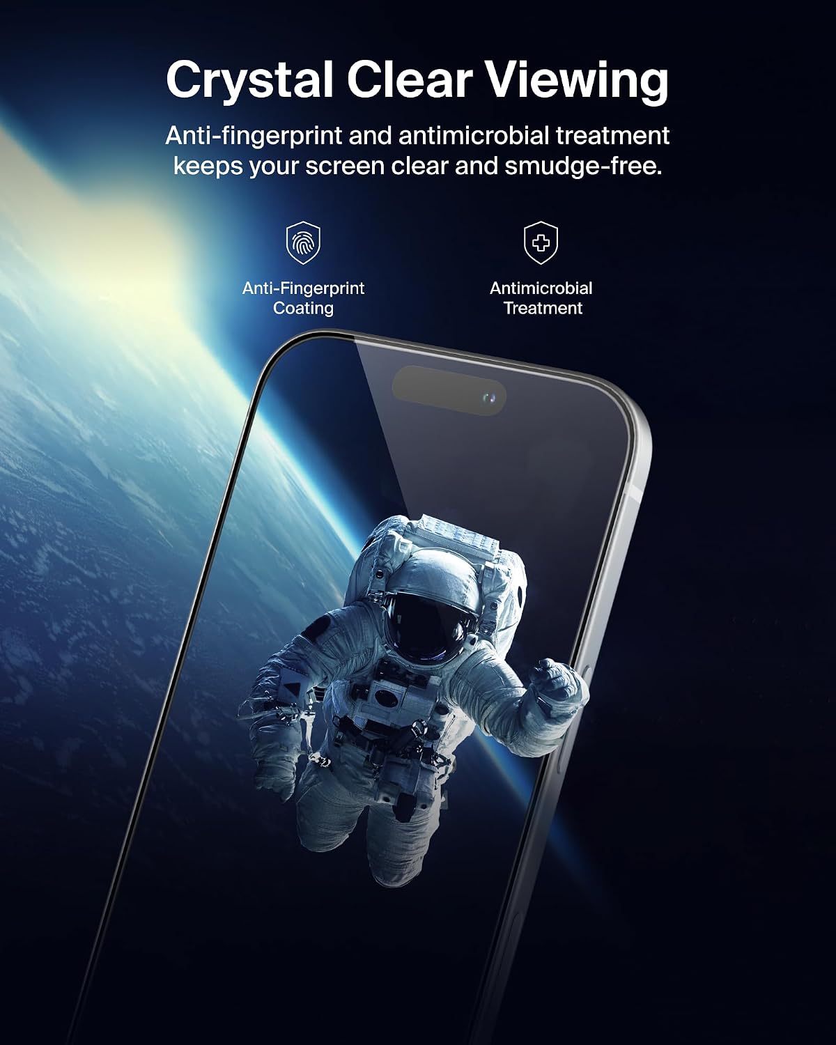Belkin ScreenForce InvisiGlass iPhone Air Privacy Screen Protector, Scratch-Resistant Impact Protection, Easy Align Tray for Bubble Free Application Included, 9H Hardness Tested Recycled Glass