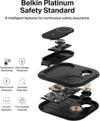 Belkin BoostCharge 3 in 1 Foldable Charging Station with Qi2, 15W - Black