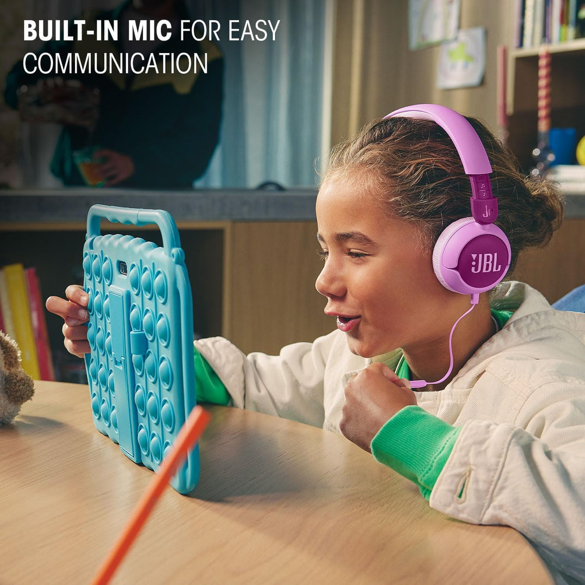 JBL Junior 320 Wired Kids Headphones — Blue