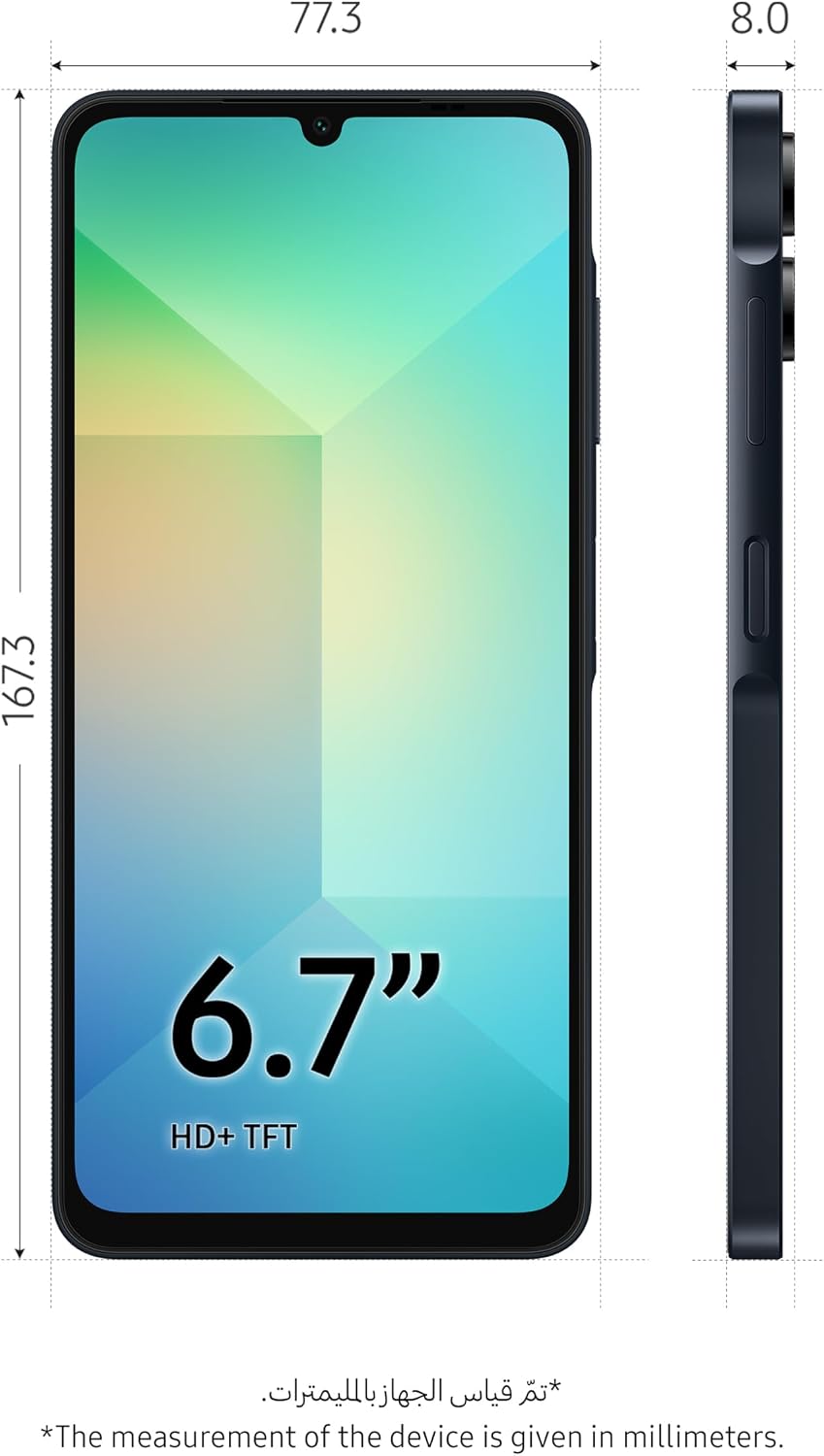 Samsung Galaxy A06 LTE, Android Smartphone, Dual SIM Mobile Phone, 4GB RAM, 128GB Storage, Black (UAE Version)