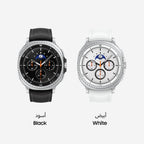 Samsung Galaxy Watch8 Classic White, LTE, 46mm Smartwatch, Cushion Design, Rotating Bezel, Quick Button, 3nm Processor, Sleep Coaching, Running Coach (UAE Version)