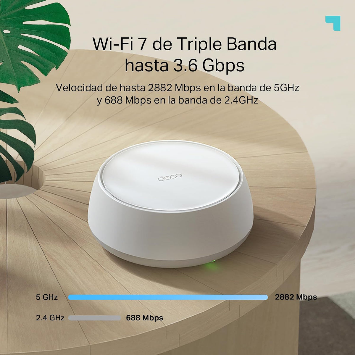 TP-Link Deco BE25(2-pack), BE3600 Mbps, 2×2.5 Gbps Ports, AI Supported Multi-Process Capability, Connectivity up to 150 Devices, VPN, WPA3, Dual-Band Wi-Fi 7 Mesh System