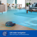 Philips Vacuum & Mop Robot With Station, 6000Pa Suction, 120 Min Runtime — Midnight Blue
