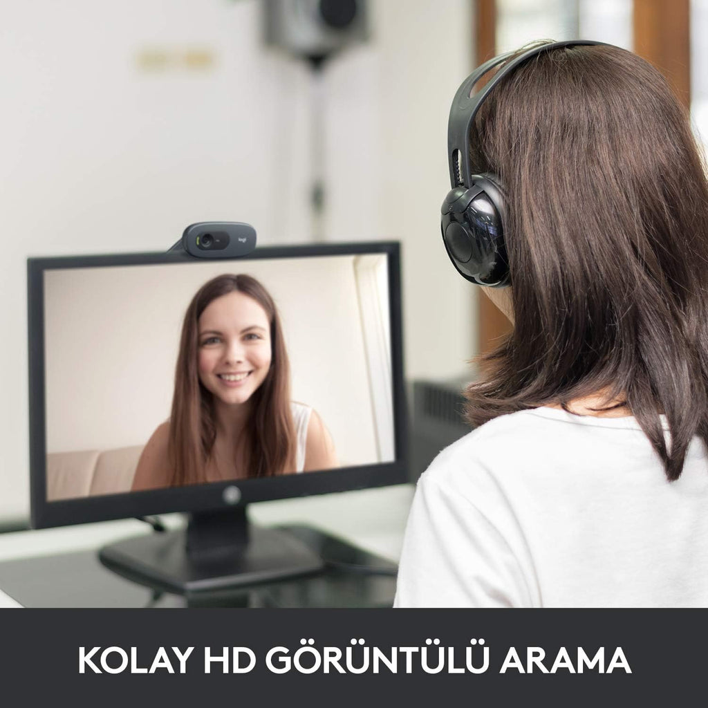 Logitech H111 Headset and C270 Webcam Bundle — Grey