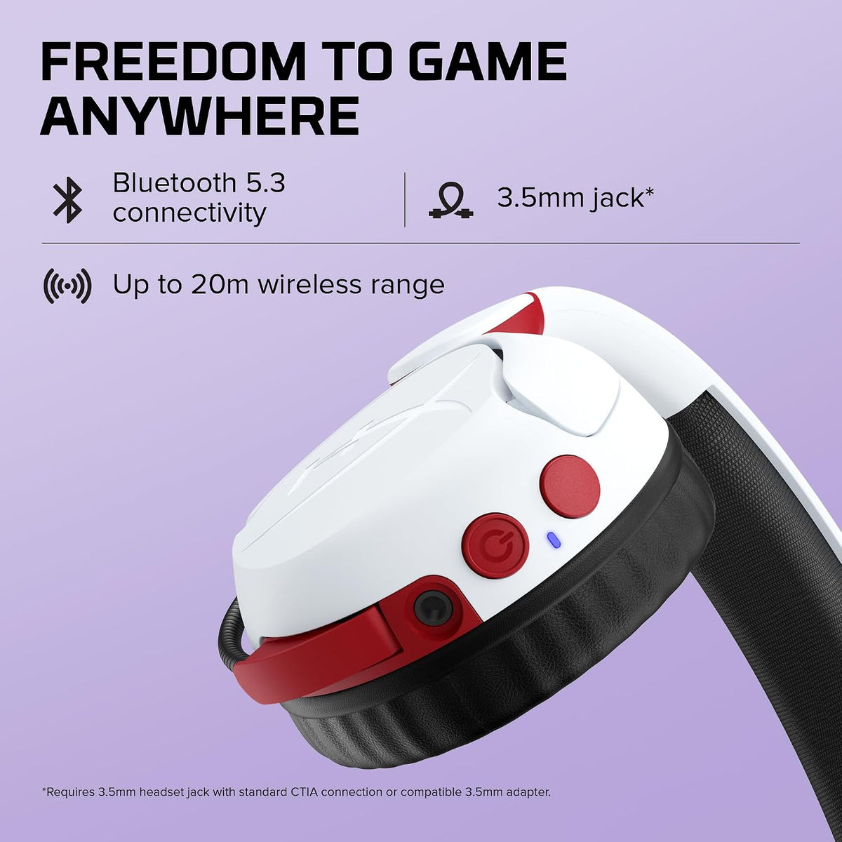 HyperX Cloud Mini Wireless WHT Headset — White — product image 3