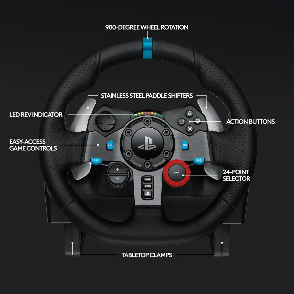 Logitech G29 Racing Wheel and Pedals — Black