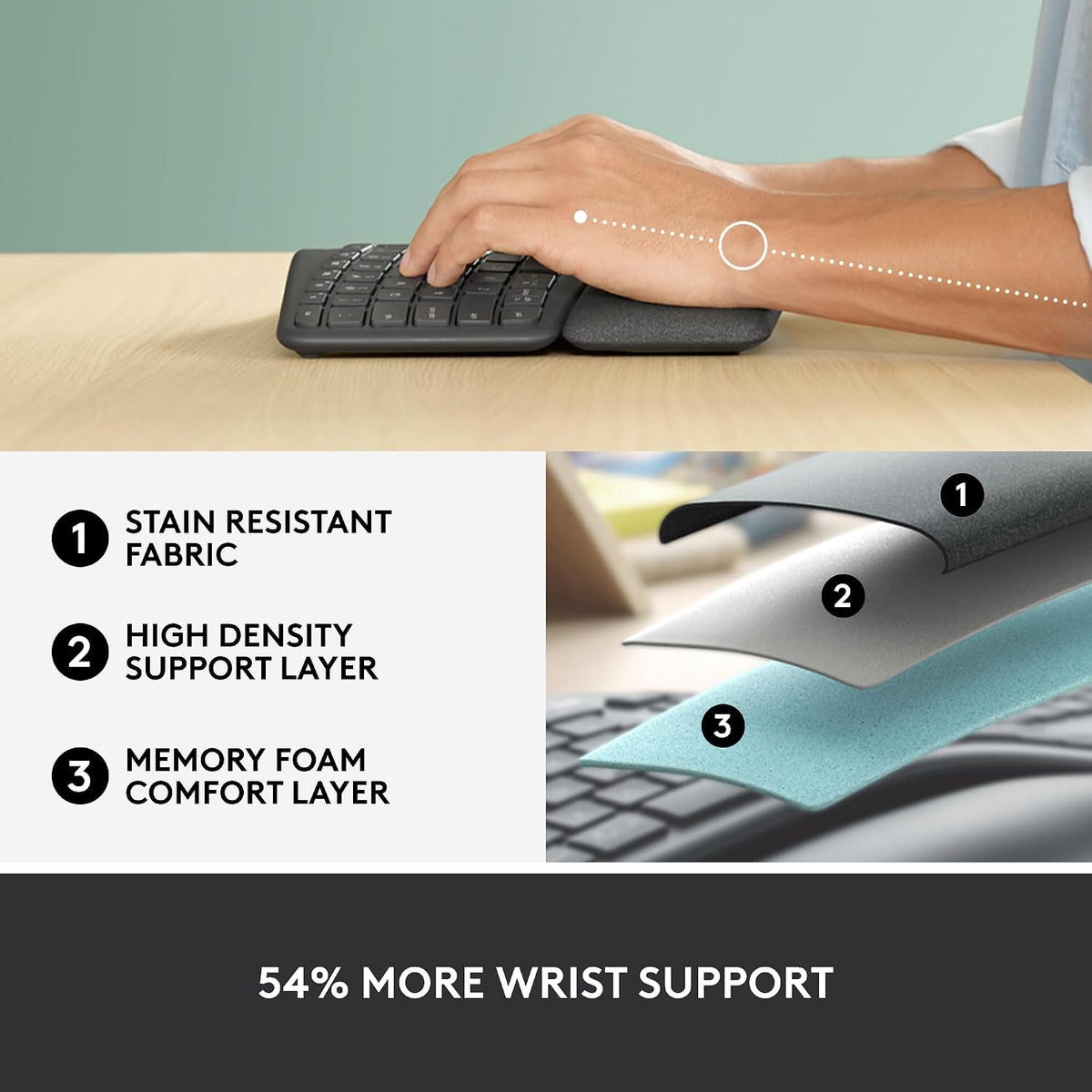Logitech K860 Keyboard — Grey
