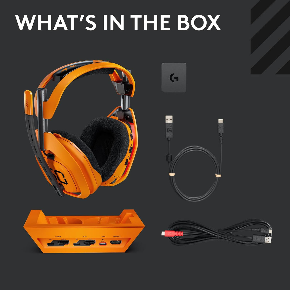Logitech G ASTRO A50 X McLaren Edition Gaming Headset — Papaya
