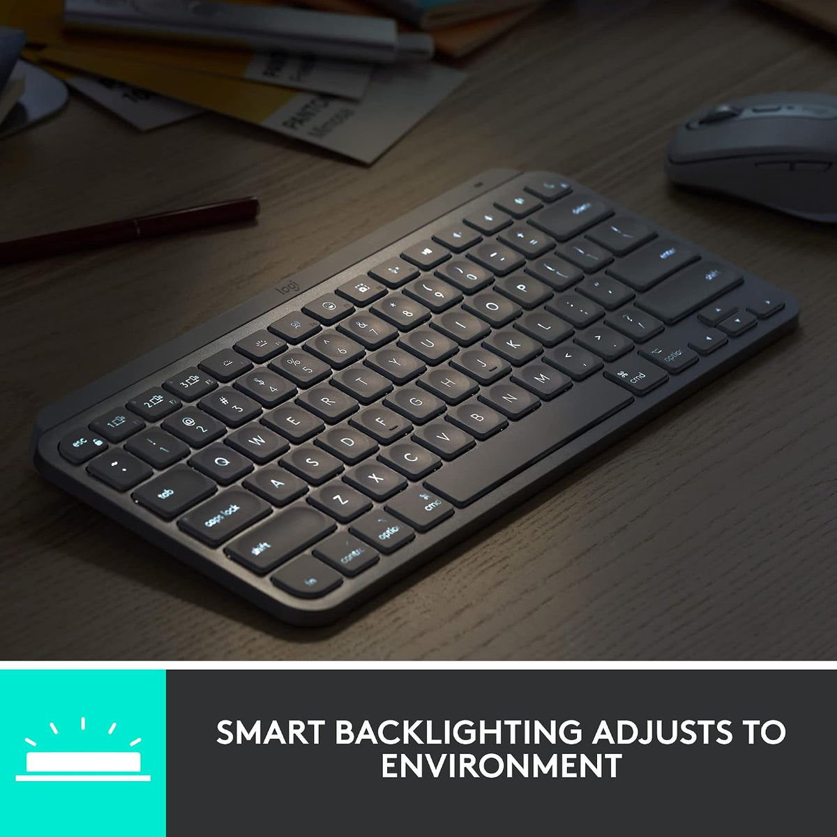 Logitech MX Keys Mini for Mac Keyboard — Pale Grey