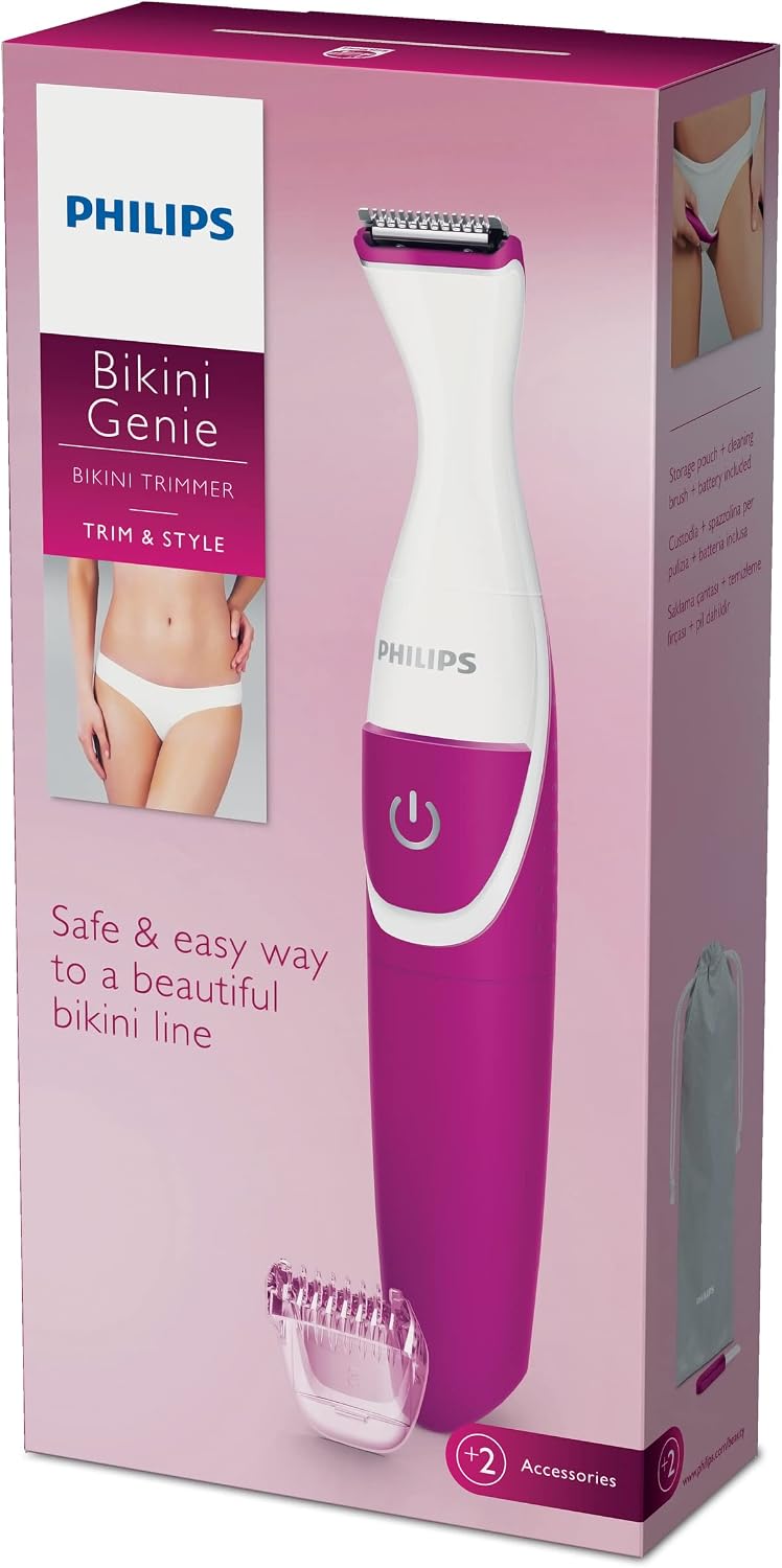 Philips Women's Cordless Trimmer (BRT381/15) — White/ Pink
