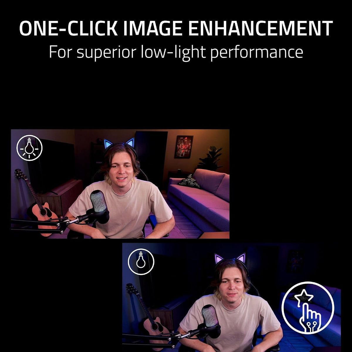 Razer Kiyo V2 4K 30 FPS AI Webcam for Creators — Black — product image 4
