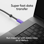 Logitech Active USB Cable for MeetUp 2 — Black