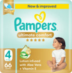 Pampers Ultimate Comfort Premium Taped Diapers 9-14kg Size 4 GP 66 Count