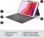 Logitech Combo Touch Keyboard Case for iPad 7th Gen — Graphite
