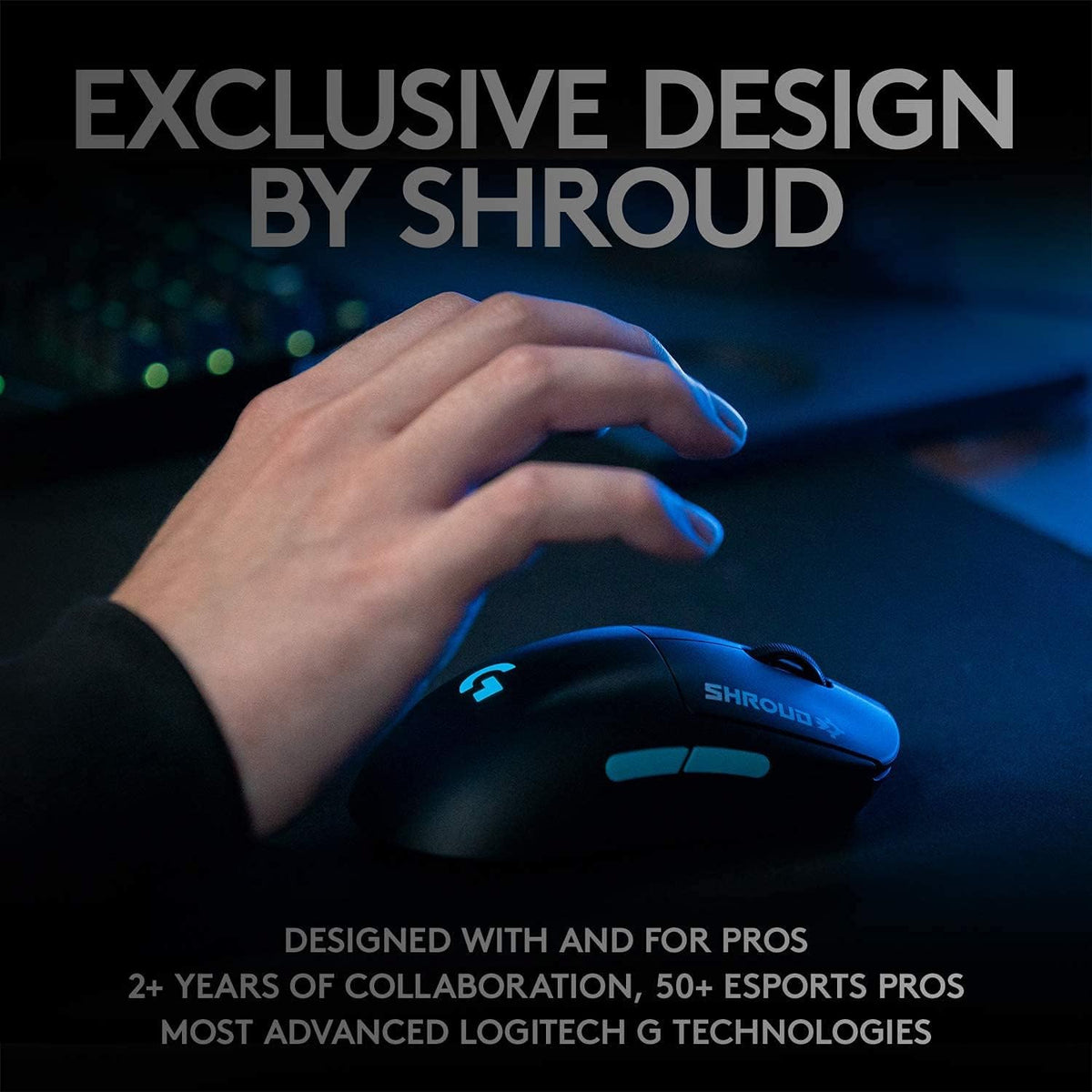 Logitech G PRO Wireless Gaming Mouse Shroud Edition — Purple