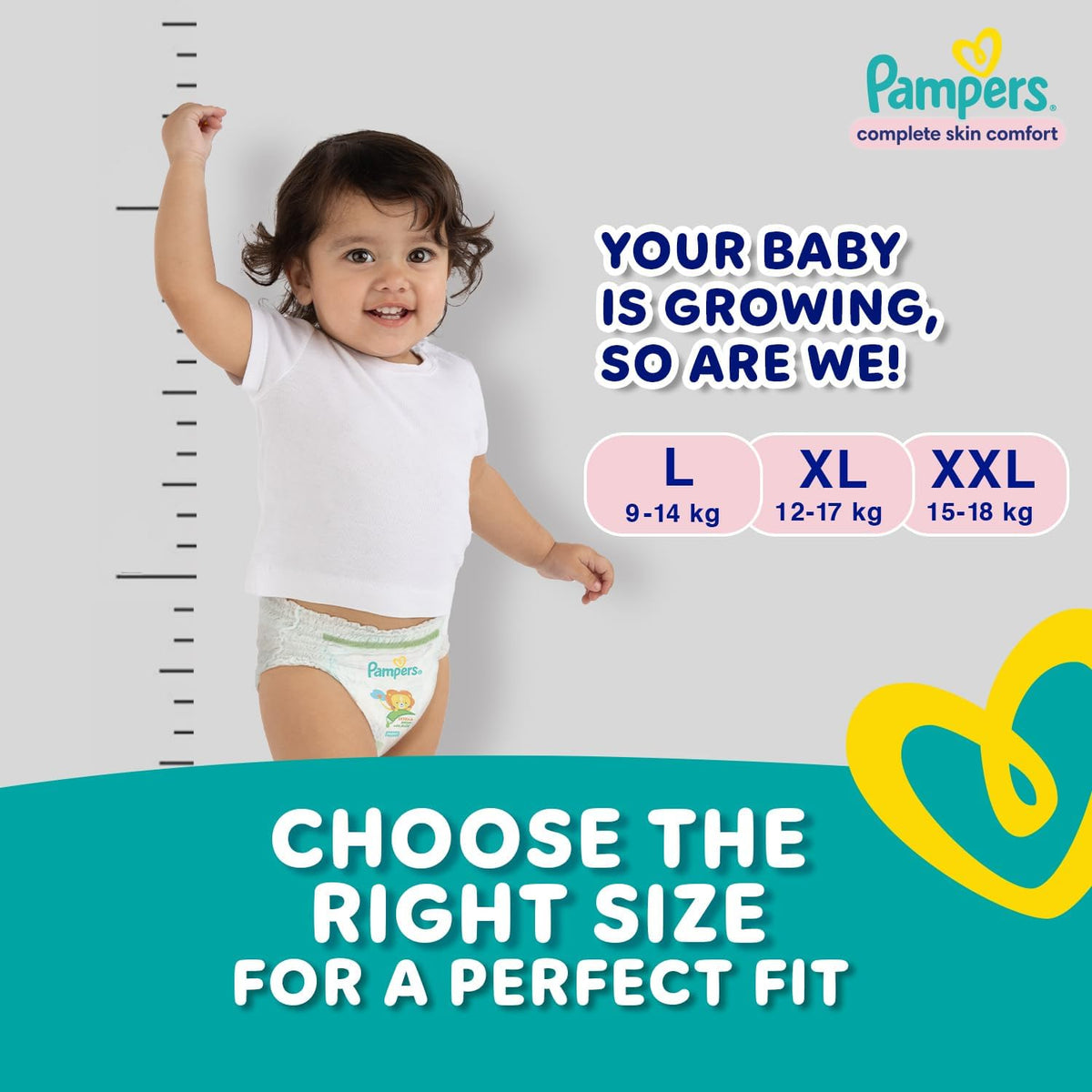 Pampers All round Protection Pants Style Baby Diapers, XXX-Large (XXXL) Size, 22 Count, Anti Rash Blanket, Lotion with Aloe Vera, 17+ kgs Diapers