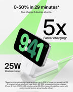 Belkin UltraCharge 3 in 1 Magnetic Wireless Charger with Qi2, 25W - White