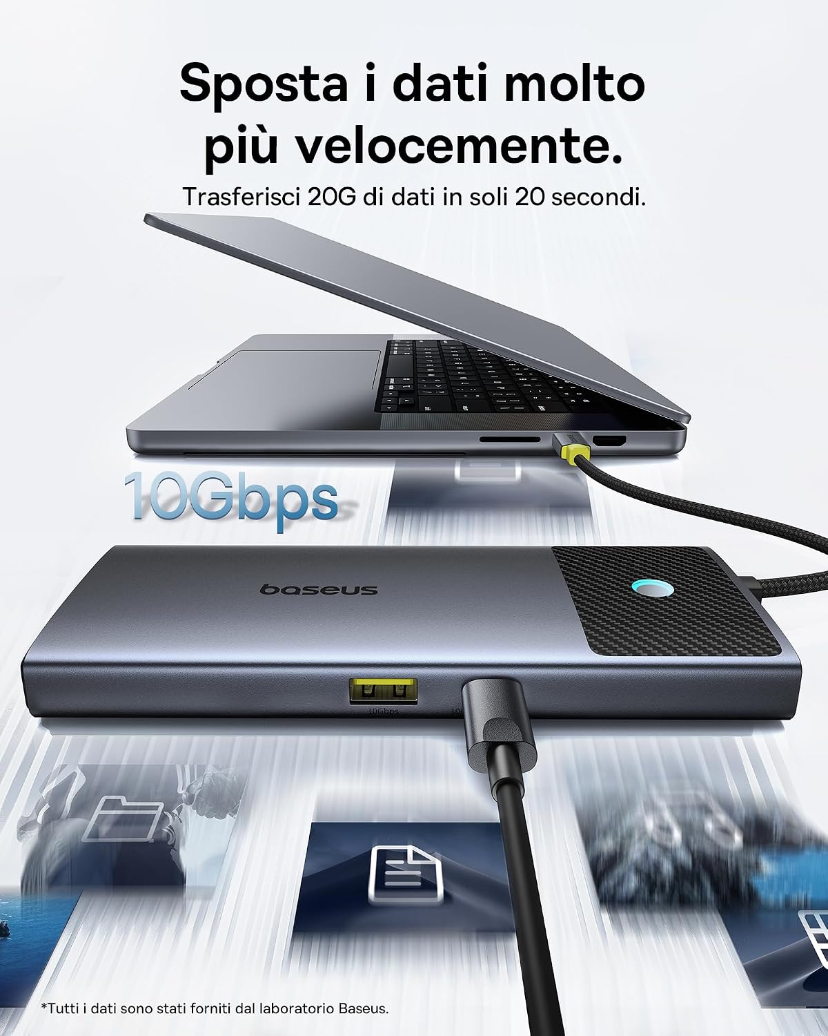 Baseus 7 in 1 USB C Hub Dual HDMI Adapter for MacOS with 2 HDMI, 10Gbps USB-A and USB-C, 2 USB-A 3.0, 100W PD, Docking Station for Laptop MacBook Pro Air M1 M2 M3 — 7 in 1 for MacOS — Grey
