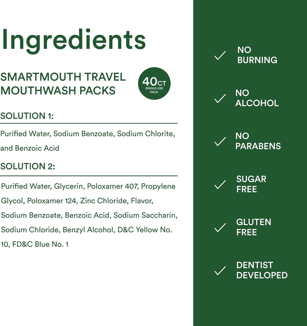 SmartMouth Original Zinc Activated Mouthwash Single Packs, 10 Count, 4-Pack — additional product view 7