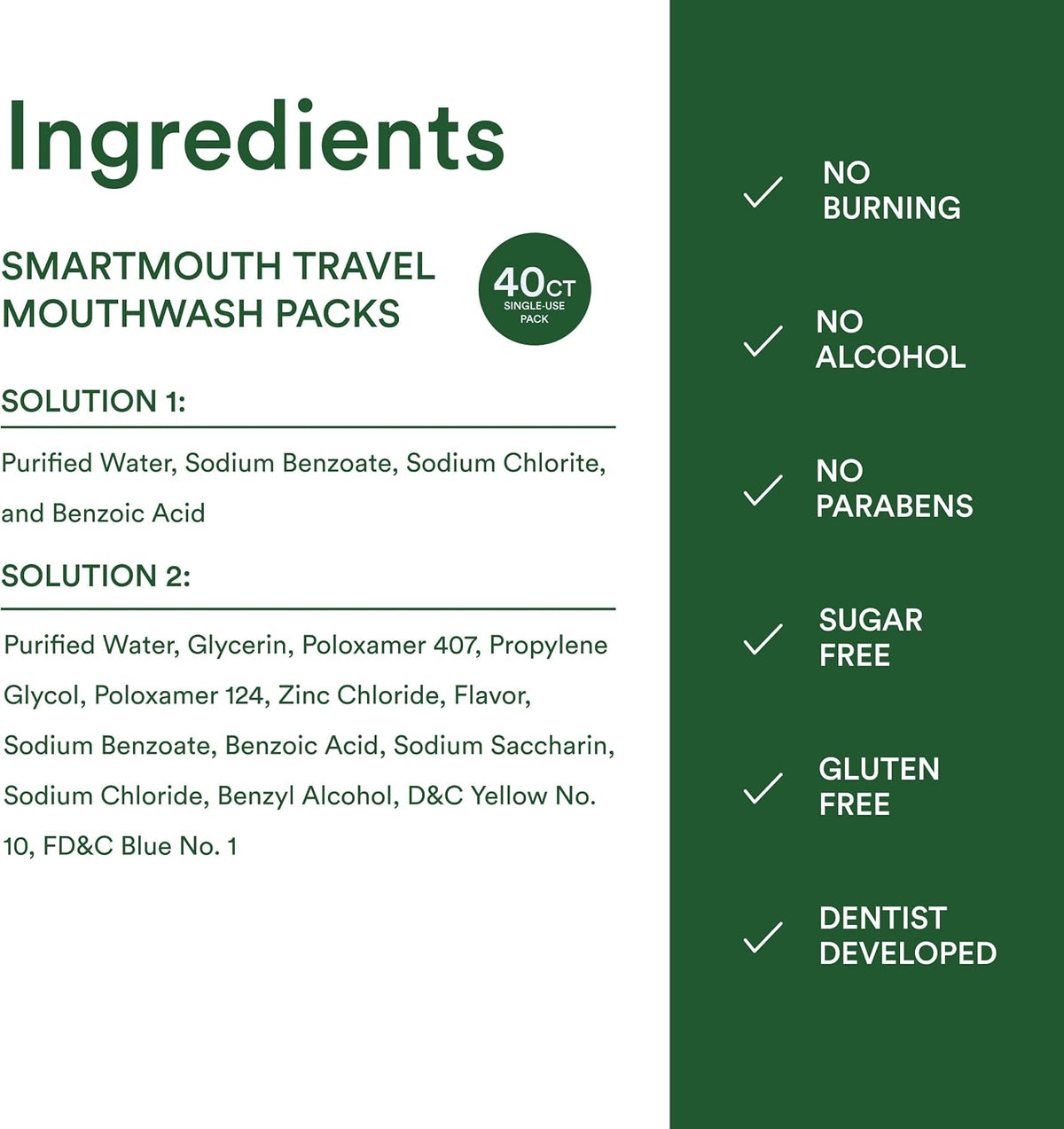 SmartMouth Original Zinc Activated Mouthwash Single Packs, 10 Count, 4-Pack — additional product view 7
