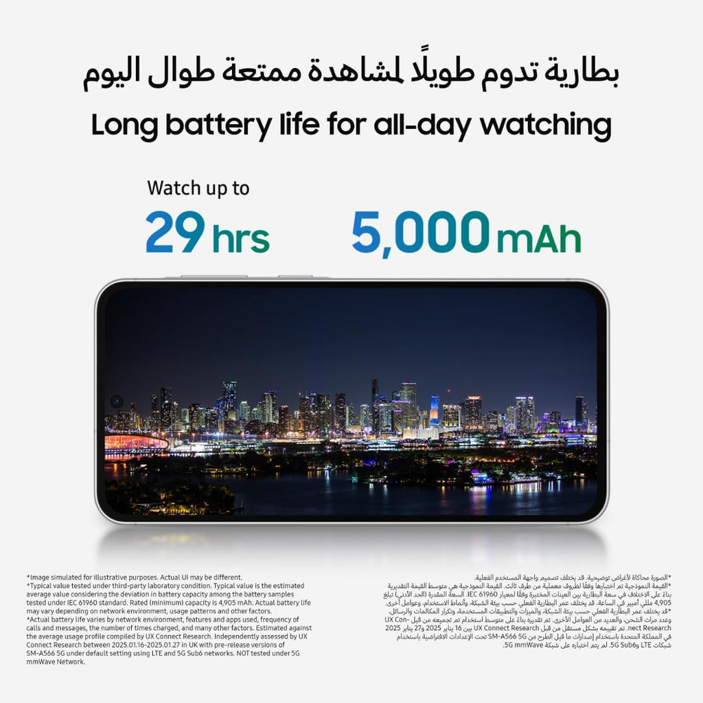 Samsung Galaxy A56 5G, Android Smartphone, 256GB Storage, 12GB RAM, Awesome Graphite, 6x OS Upgrades, Large Display, Long Battery Life (UAE Version)