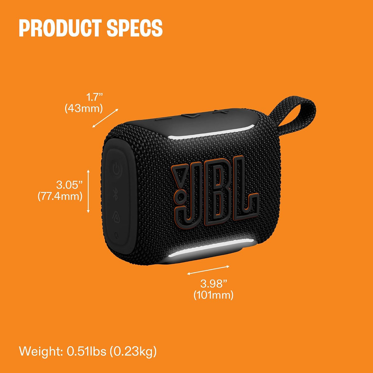 JBL Go 5 Portable Bluetooth Speaker — Black