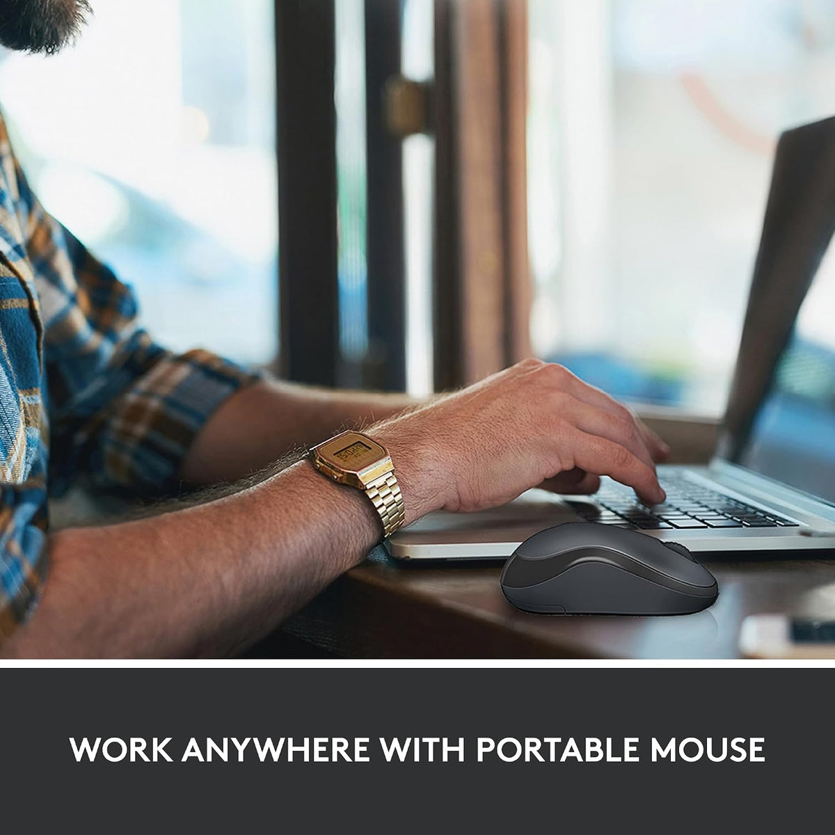 Logitech M220 Wireless Mouse — Black