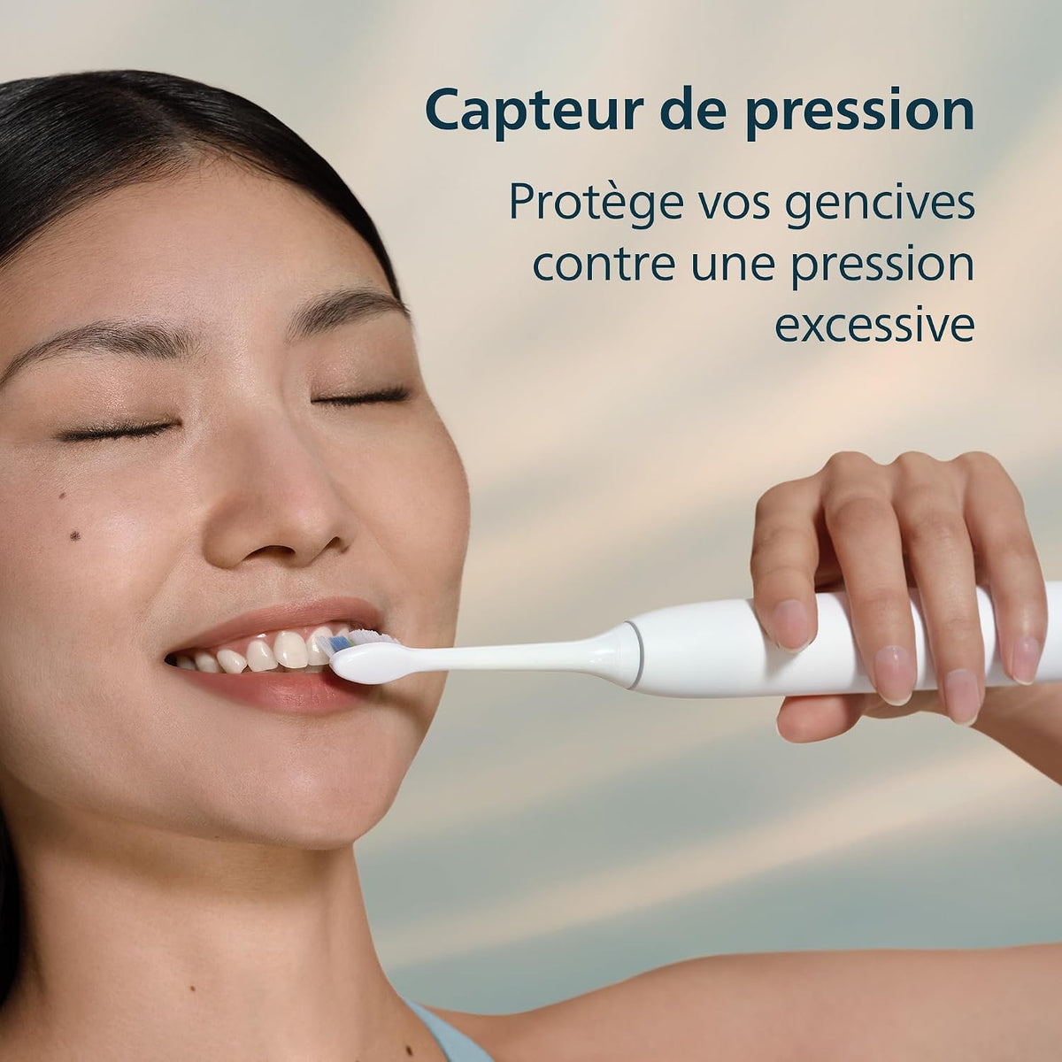 Philips Sonicare HX7119/01 5500 Electric Toothbrush, Sonic Toothbrush with 2 Cleaning Modes, Pressure Control, EasyStart, SmarTimer and BrushPacer, White and Navy, Pack of 2 — White and Navy