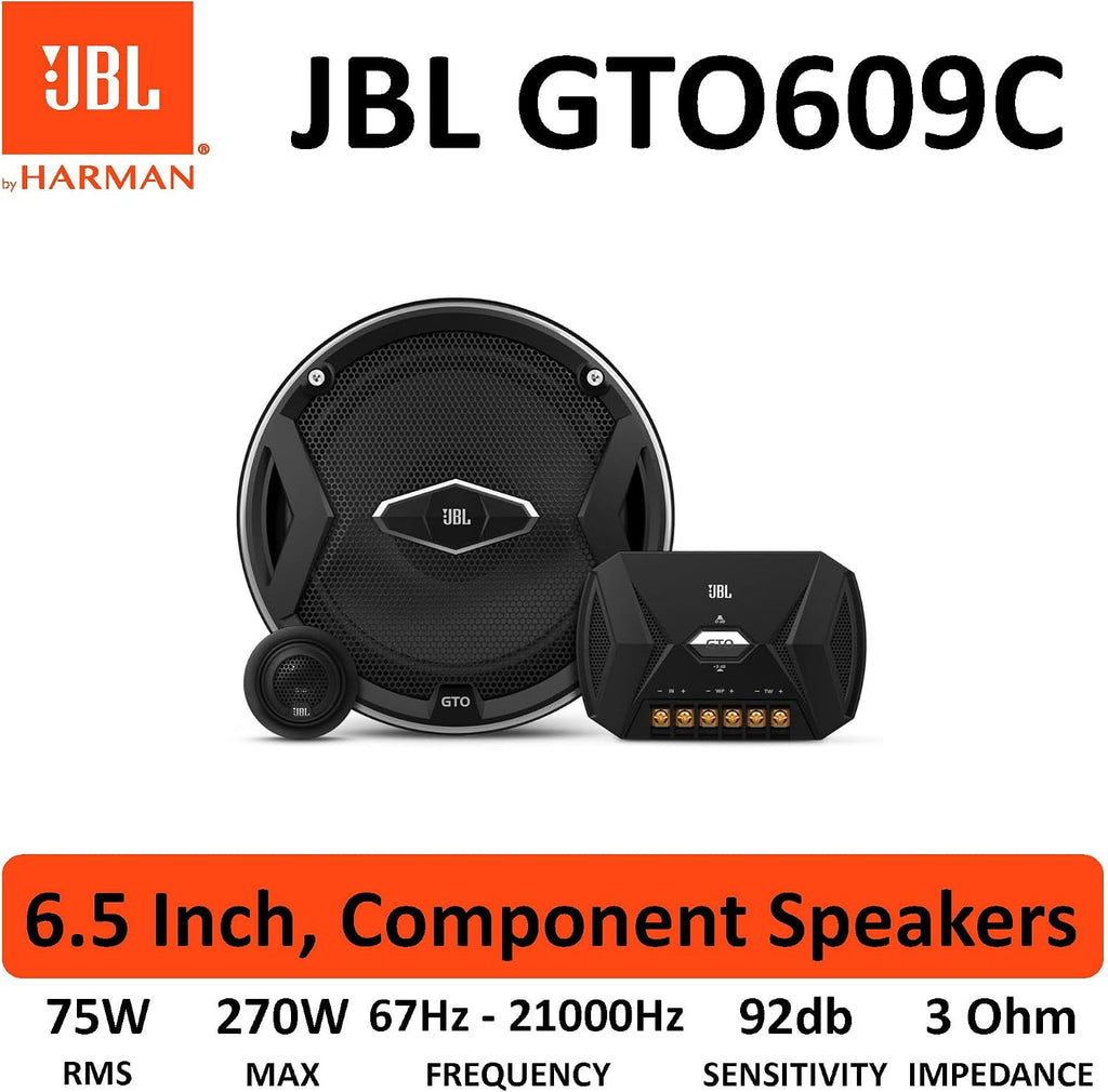 JBL GTO609C 6.5-Inch Component Car Speaker System — Black