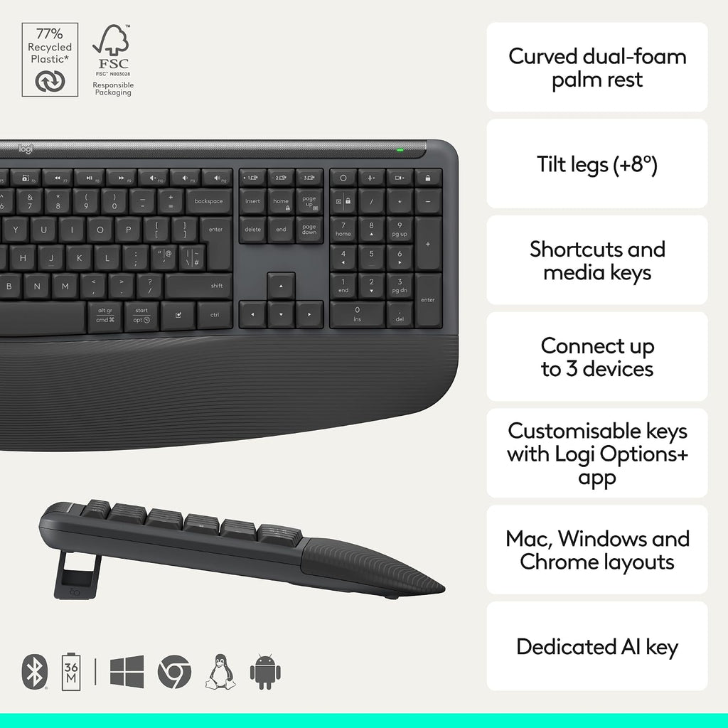 Logitech MK880 Keyboard and Mouse Combo — Graphite