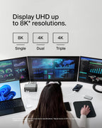 Belkin USB-C Hub, 11-in-1 Pro GaN Dock 150W, Multi-Port Docking Station w/USB-C, USB-A, Ethernet, SD, MicroSD, 3.5mm Port, 4K HDMI Ports for Triple Monitor Display - Compatible w/MacBook Pro & More