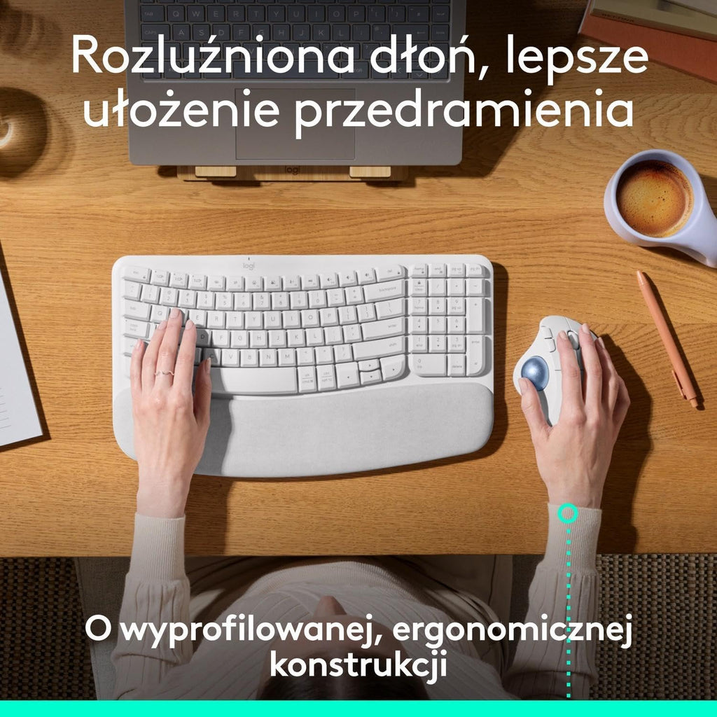 Logitech ERGO M575S Wireless Mouse — Off White