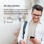 Belkin SoundForm™ Motion True Wireless Earbuds, Noise Cancelling Ear Buds with Wireless Charging Case & Dual Microphone - IPX5 Water Resistant Bluetooth Headphones for iPhone & Samsung - Black