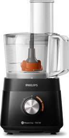 Philips Food Processor, 750W, 1.5L Bowl, 6 Accessories, 2 Speeds — Black