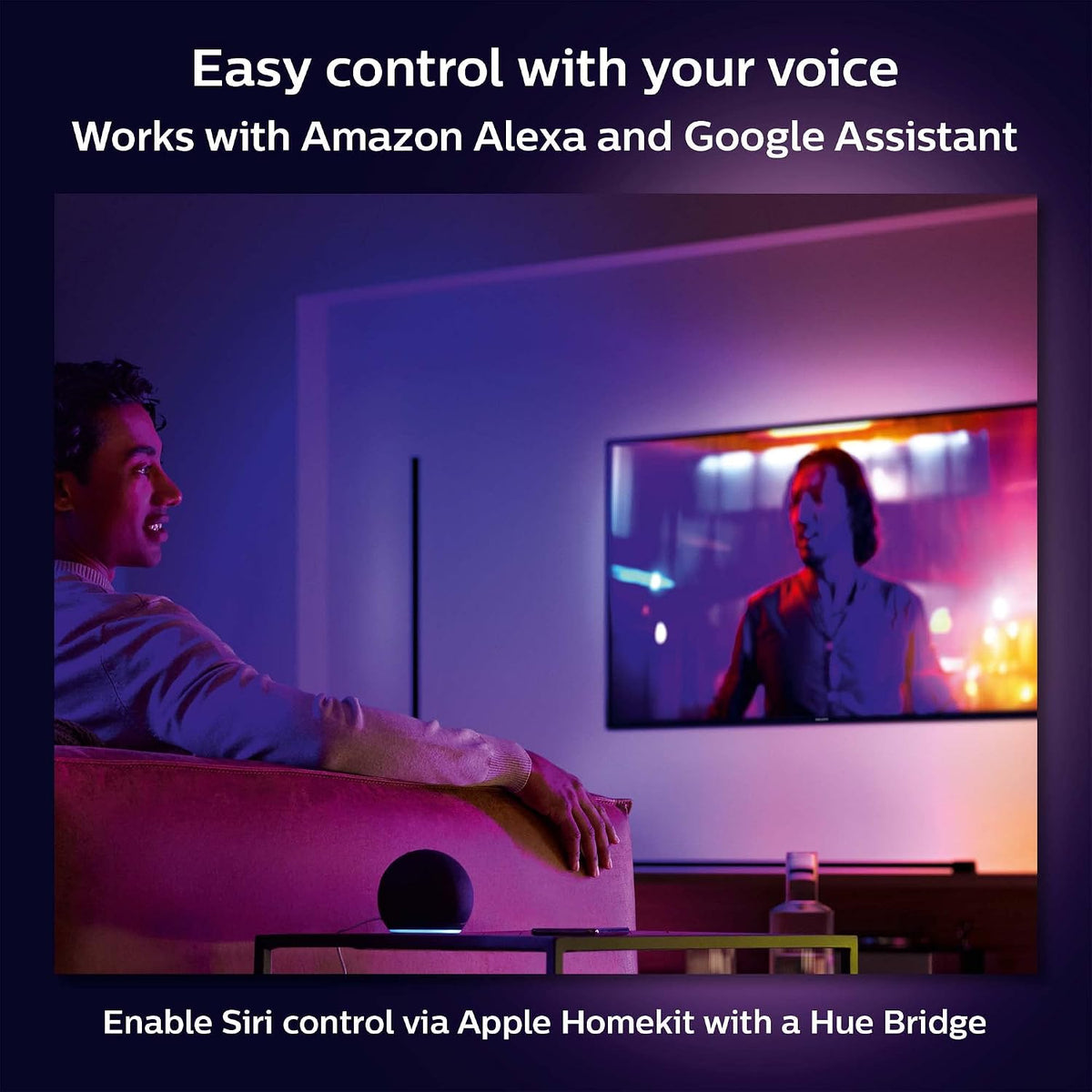 Philips Hue Signe Gradient White & Colour Ambiance Smart Floor Light LED, White Floor Lamp, Smart Lighting Works with Alexa, Google Assistant and Apple Homekit — White