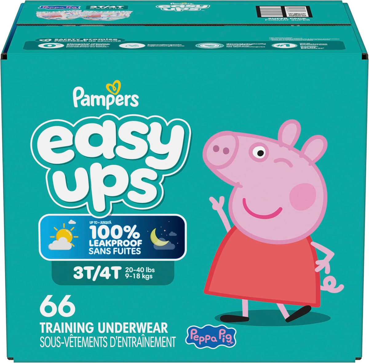 Pampers Training Pants - Easy Ups Girls & Boys - Size 3T-4T, 66 Count, My Little Pony Potty Underwear (Packaging May Vary)