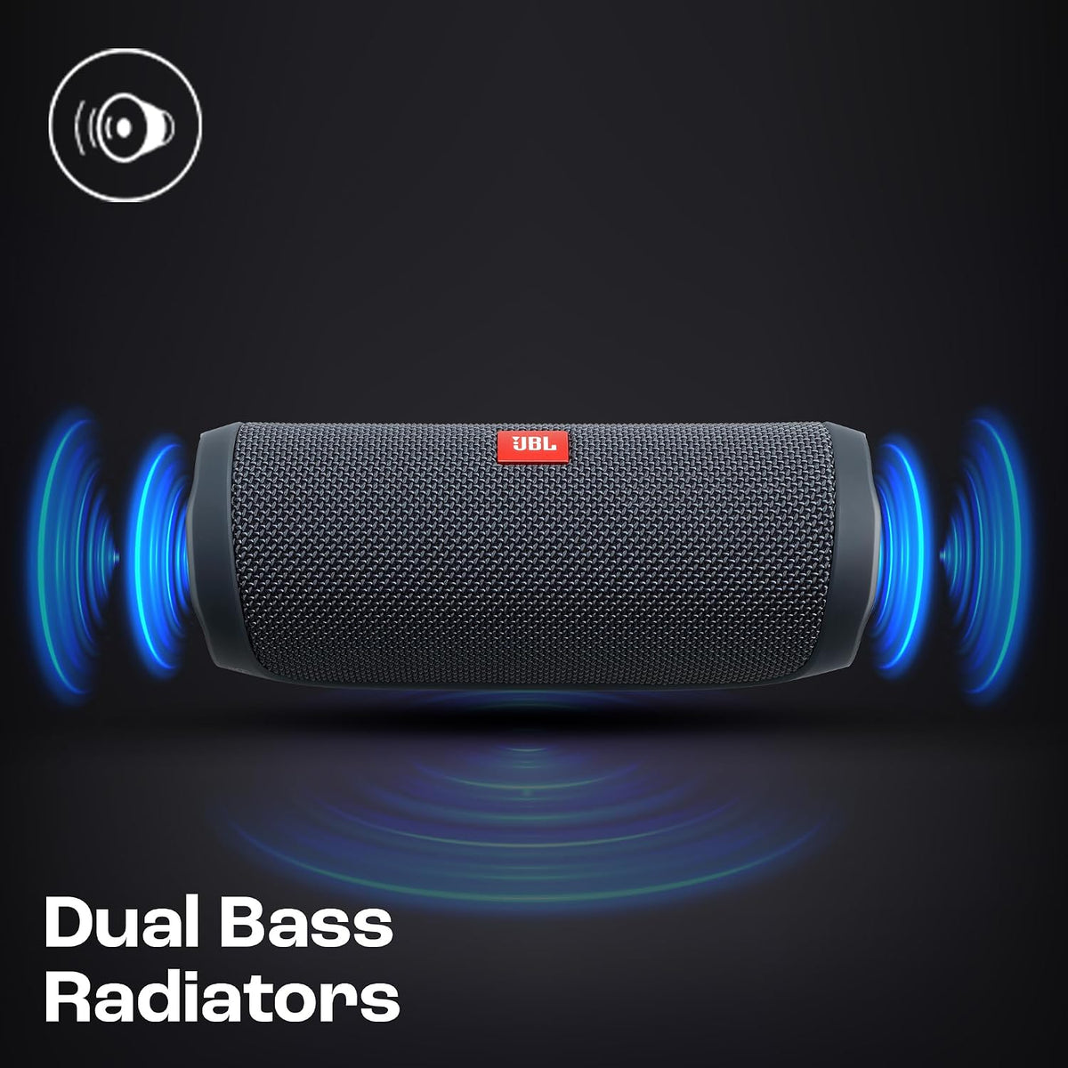JBL Flip Essential 2 Portable Bluetooth Speaker — Black