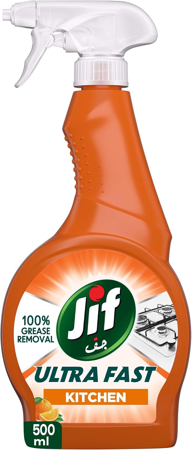 JIF Ultra Fast Cleaner Spray, for Kitchen, 100% tough grease removal, 500ml — front product image