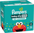 Pampers Baby Dry Diapers Size 2 186 Count